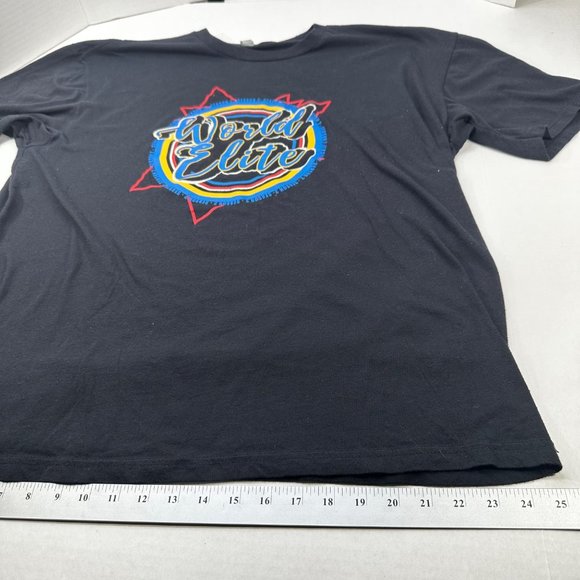 World Elite Season 2 Mens Size XXL Short Sleeve Concert Tee Shirt Black Preowned - Picture 10 of 12